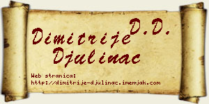 Dimitrije Đulinac vizit kartica